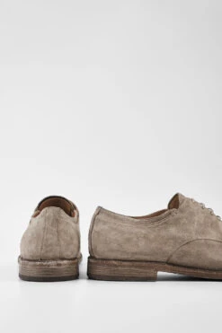 HAVEN Linen-grey Suede Derby Shoes. -Untamedstreet Shop HAVENlinen greysuedederbyshoes. grey sand leather distressed untamedstreet madeinitalySS14 03055