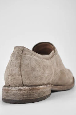 HAVEN Linen-grey Suede Derby Shoes. -Untamedstreet Shop HAVENlinen greysuedederbyshoes. grey sand leather distressed untamedstreet madeinitalySS14 03319
