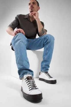 HAYES White-coco Welted Sneakers. -Untamedstreet Shop HAYES white coco welted sneakers LF SS25 02642