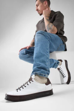 HAYES White-coco Welted Sneakers. -Untamedstreet Shop HAYES white coco welted sneakers LF SS25 02650