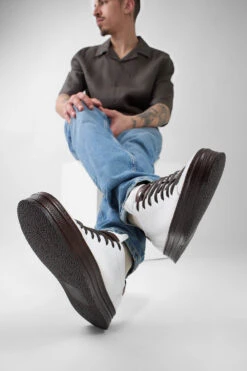 HAYES White-coco Welted Sneakers. -Untamedstreet Shop HAYES white coco welted sneakers LF SS25 02652