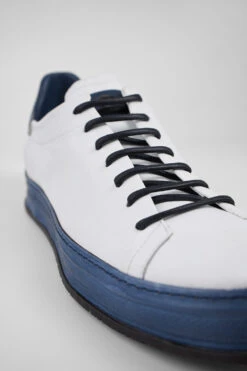 HAYES White-blue Welted Sneakers. -Untamedstreet Shop HAYESwhite blueweltedsneakerMACROSNK 08748