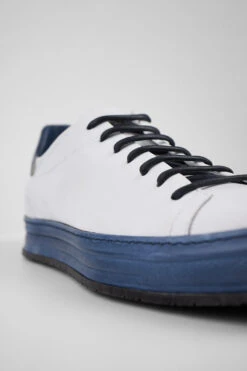 HAYES White-blue Welted Sneakers. -Untamedstreet Shop HAYESwhite blueweltedsneakerMACROSNK 08751