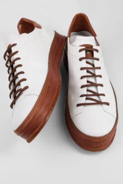 HAYES White-copper Welted Sneakers. -Untamedstreet Shop HAYESwhite terraweltedsneakerMID SNK 08346