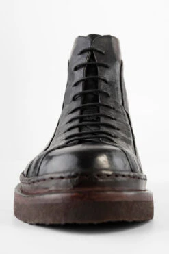 HOVE Jet-black Welted Lace Up Boots. -Untamedstreet Shop HOVE men boots lace up black luxury calf leather distressed made in italyCapture0134 3