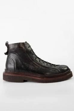 HOVE Jet-black Welted Lace Up Boots.