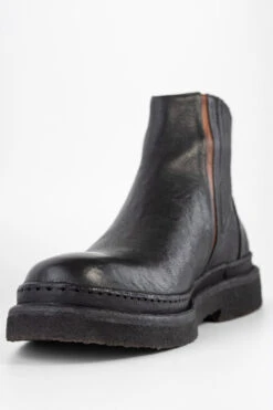 HOVE Jet-black Welted Chelsea Boots. -Untamedstreet Shop HOVE men chelsea boots black luxury leather distressed made in italyCapture0050 7