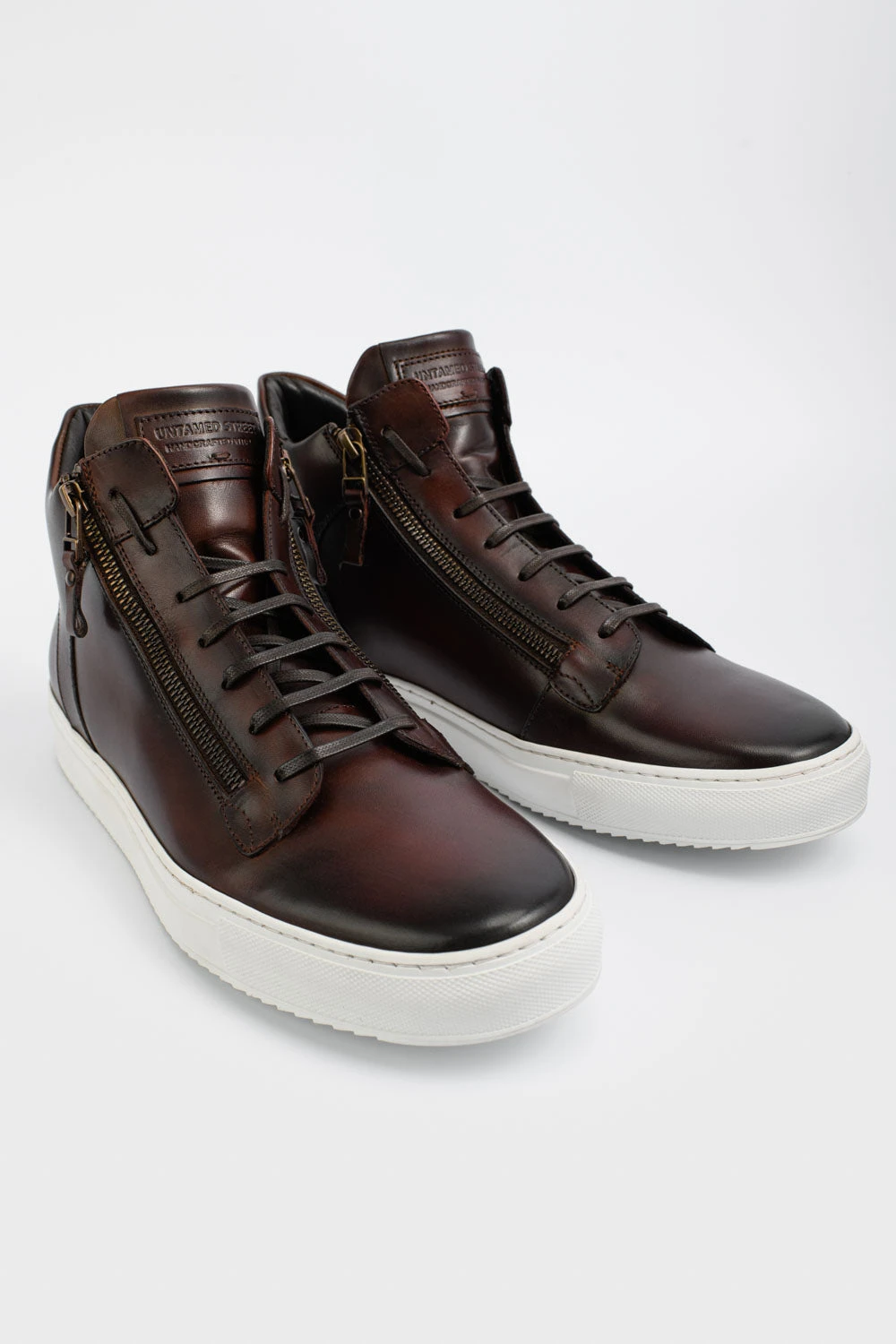 SOHO Chestnut Patina High Sneakers. 2 SOHO Chestnut Patina High Sneakers. - Image 2