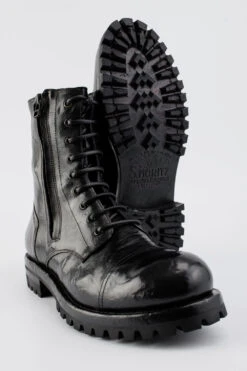 CAMDEN Tar-black Double-zip Military Boots. -Untamedstreet Shop IMG 02421