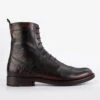 SLOANE Charcoal-ember Commando Boots.