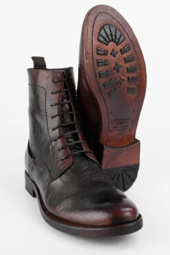 SLOANE Charcoal-ember Commando Boots. -Untamedstreet Shop IMG 03546