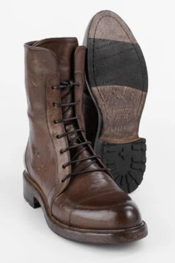 AVERY Powder-chocolate Lace Up Boots. -Untamedstreet Shop IMG 03551