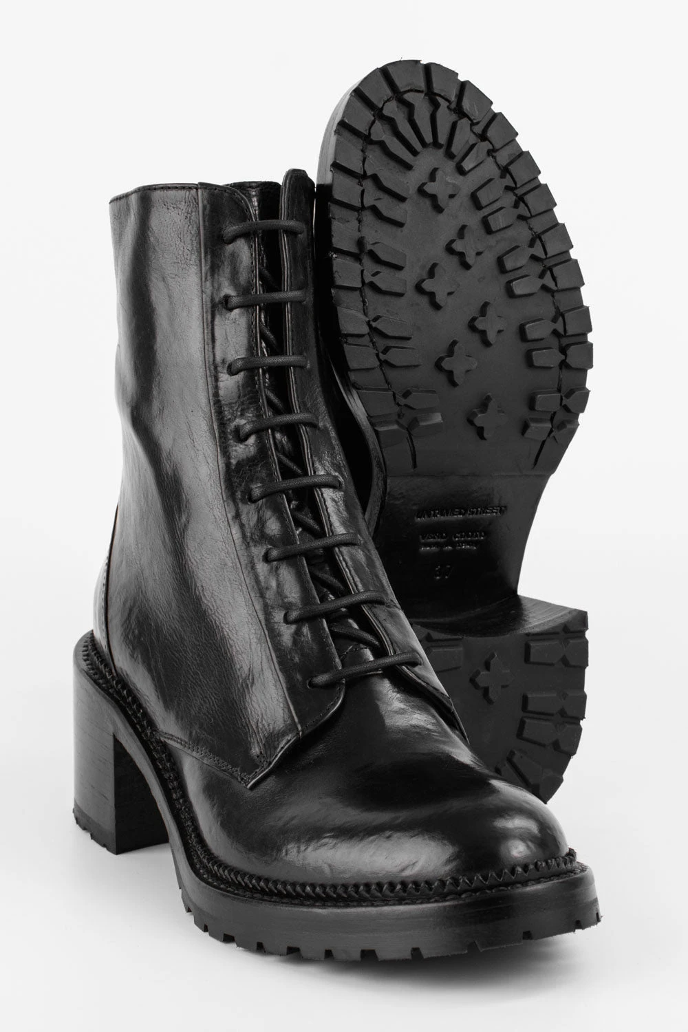 REGENT Tar-black Lace Up Boots. 2 REGENT Tar-black Lace Up Boots. - Image 2