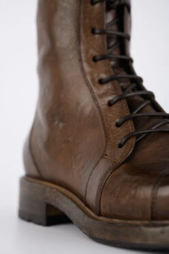 AVERY Powder-chocolate Lace Up Boots. -Untamedstreet Shop IMG 03699