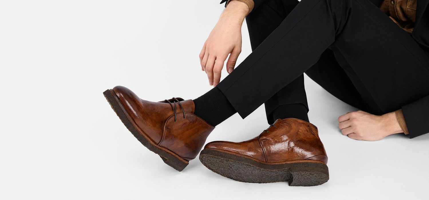 BROMPTON Rich-brown Chukka Boots. 14 BROMPTON Rich-brown Chukka Boots. - Image 14