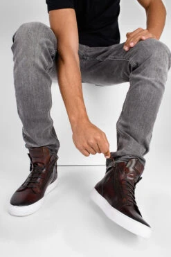 SOHO Chestnut Patina High Sneakers. 14 SOHO Chestnut Patina High Sneakers. -Untamedstreet Shop IMG 04422