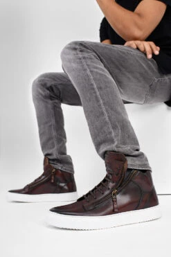 SOHO Chestnut Patina High Sneakers. 13 SOHO Chestnut Patina High Sneakers. -Untamedstreet Shop IMG 04425