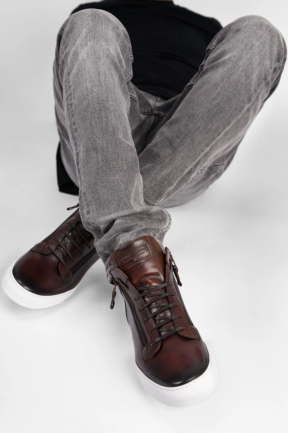 SOHO Chestnut Patina High Sneakers. 7 SOHO Chestnut Patina High Sneakers. - Image 7