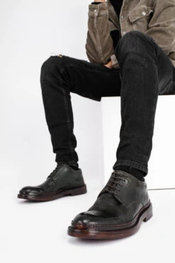 YORK Dark-green Welted Derby Shoes. 21 YORK Dark-green Welted Derby Shoes. -Untamedstreet Shop IMG 04591