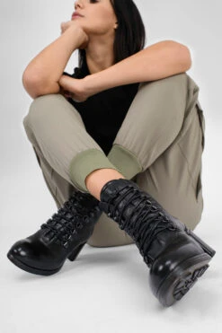 MADISON Urban-black Lace Up Boots. -Untamedstreet Shop IMG 05114