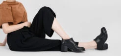 BERKELEY Charcoal-black Mid Heel Shoes. 33 BERKELEY Charcoal-black Mid Heel Shoes. -Untamedstreet Shop IMG 05150