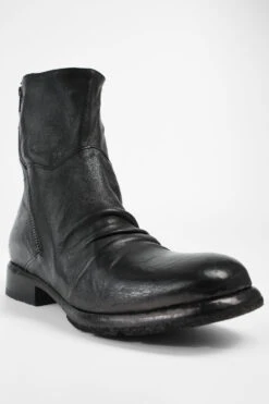 IVES Urban-black Laceless Boots. -Untamedstreet Shop IVES black laceless zipped leather boots W2406456