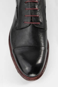 KNIGHTON Jade-black Derby Shoes. -Untamedstreet Shop KNIGHTON men derby shoes black luxury buffalo leather distressed made in italyCapture0157