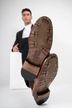 KNIGHTON Tawny-brown Low Chelsea Boots. -Untamedstreet Shop KNIGHTON men boots chelsea light cognac brown luxury buffalo leather distressed made in italy10354