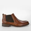 KNIGHTON Tawny-brown Low Chelsea Boots.