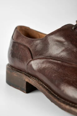 KNIGHTON Noble-brown Oxford Shoes. -Untamedstreet Shop KNIGHTON men shoes oxford dark brown luxury buffalo leather distressed made in italy8820