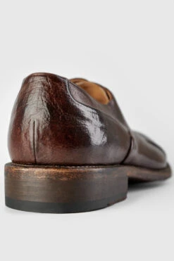 KNIGHTON Noble-brown Oxford Shoes. -Untamedstreet Shop KNIGHTON men shoes oxford dark brown luxury buffalo leather distressed made in italy8821