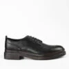 LAMBETH Jet-black Welted Derby Shoes.