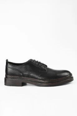 LAMBETH Jet-black Welted Derby Shoes.