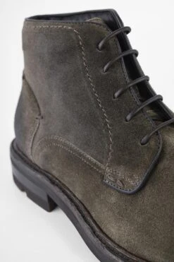 LENNOX Dark-moss Suede Ankle Boots. 17 LENNOX Dark-moss Suede Ankle Boots. -Untamedstreet Shop LENNOX men ankle boots lace up green brown luxury suede leather distressed made in italyCapture0073 4