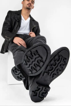 LENNOX Urban-black Chukka Boots. 16 LENNOX Urban-black Chukka Boots. -Untamedstreet Shop LENNOX men boots chukka lace up black luxury calf leather distressed made in italy11126