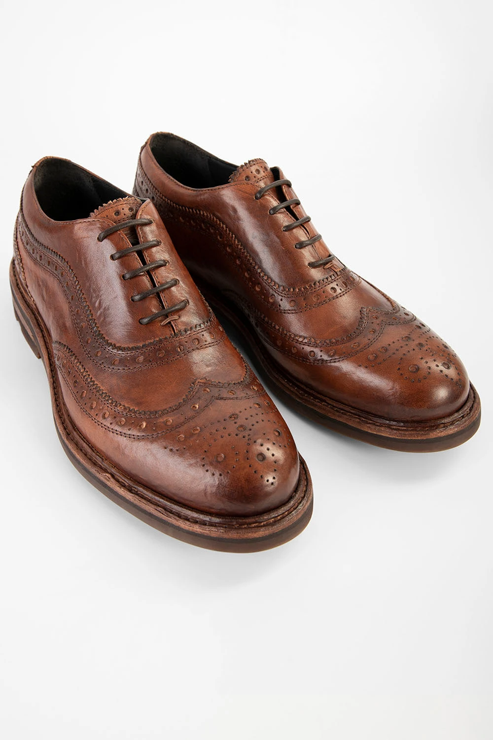 LENNOX Cognac Brogue Oxford Shoes. 5 LENNOX Cognac Brogue Oxford Shoes. - Image 5