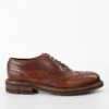 LENNOX Cognac Brogue Oxford Shoes.