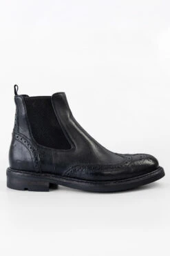 LENNOX Urban-black Brogue Chelsea Boots.