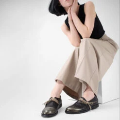 HARPER Laminated Silver-black Shoes. -Untamedstreet Shop LF SS25 02752 SQ