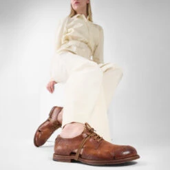 HARPER Rich-tan Breezy Derby Shoes. -Untamedstreet Shop LF SS25 03400 SQ