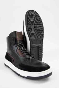 MADDOX Urban-black Patina High Sneakers. 16 MADDOX Urban-black Patina High Sneakers. -Untamedstreet Shop MADDOX men sneakers high trainers black luxury leather distressed made in italyMID TILTED 0034 8