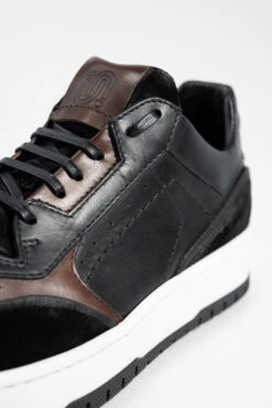 MADDOX Urban-black Patina Sneakers. -Untamedstreet Shop MADDOX men sneakers trainers black chesnut luxury leather distressed made in italyCapture0021 2 Edit