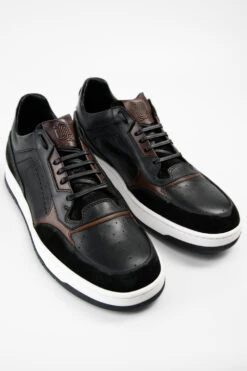 MADDOX Urban-black Patina Sneakers. -Untamedstreet Shop MADDOX men sneakers trainers black chesnut luxury leather distressed made in italyFRONT 0012 9 1