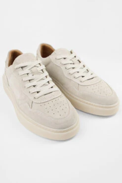 MAEVE Milky-white Suede Sneakers. -Untamedstreet Shop MAEVE milky white suede sneaker FRONT 08091