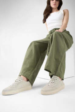 MAEVE Milky-white Suede Sneakers. -Untamedstreet Shop MAEVE milky white suede sneaker LF SS25 01269