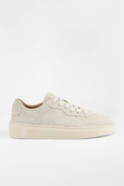 MAEVE Milky-white Suede Sneakers.