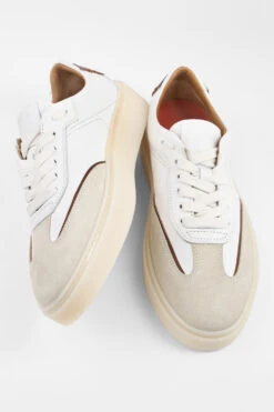 MAEVE Milky-white Suede Wingtip Sneakers. 20 MAEVE Milky-white Suede Wingtip Sneakers. -Untamedstreet Shop MAEVE white brown milky white wingtip sneaker MID SNK 08398 1