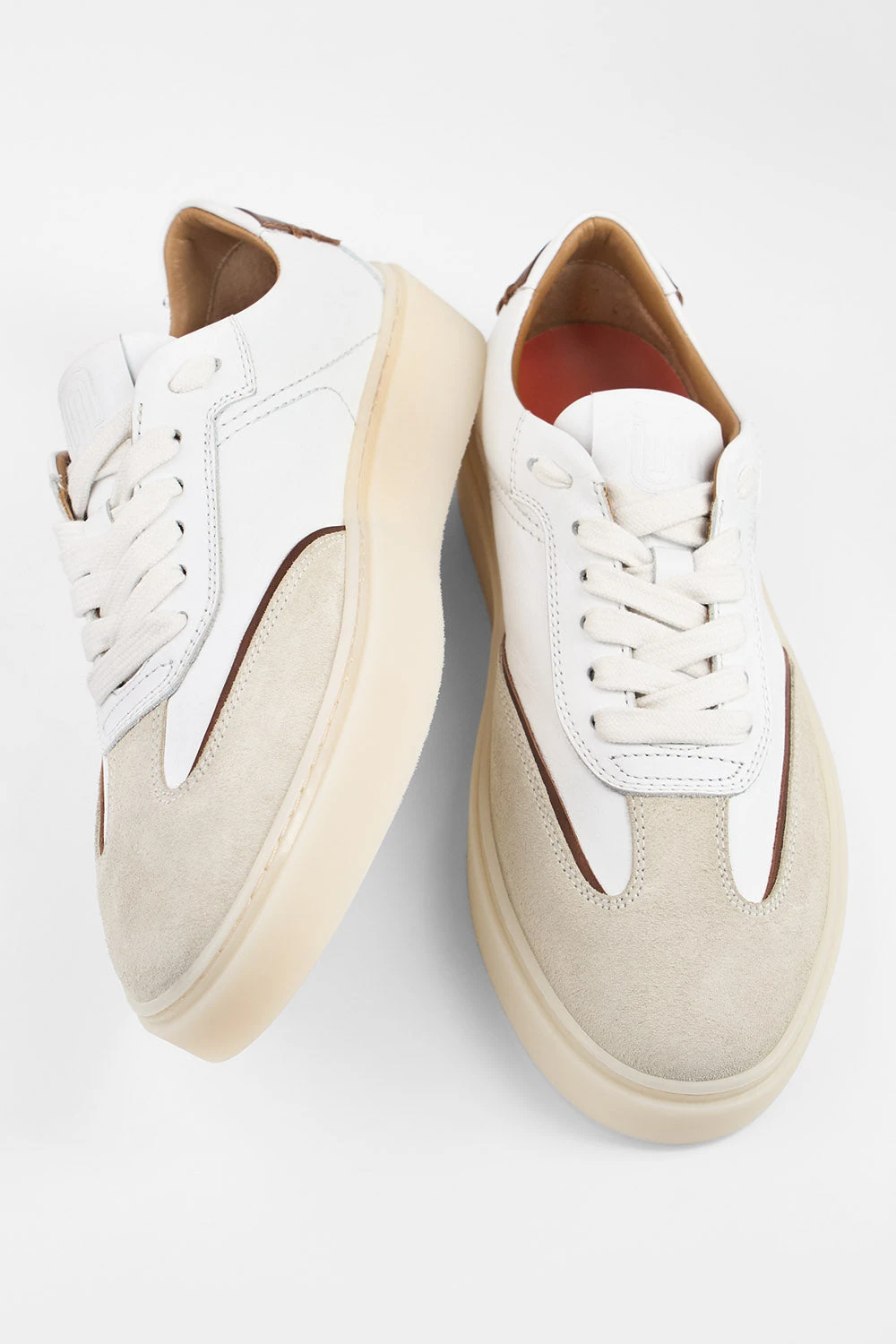 MAEVE Milky-white Suede Wingtip Sneakers. 5 MAEVE Milky-white Suede Wingtip Sneakers. - Image 5