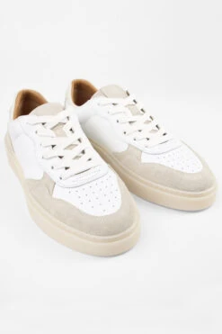 MAEVE Double Milky-white Sneakers. -Untamedstreet Shop MAEVE white suede milky white sneaker FRONT 08095 1