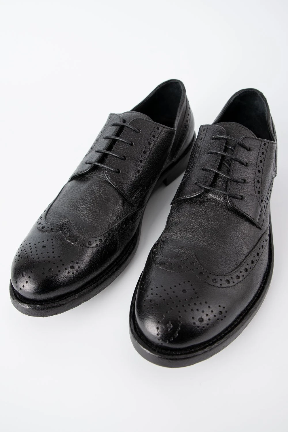SLOANE Black-ash Brogue Derby Shoes. 4 SLOANE Black-ash Brogue Derby Shoes. - Image 4